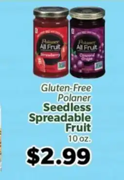 Living Fresh Market Gluten-Free Polaner Seedless Spreadable Fruit offer