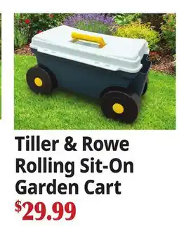 Ocean State Job Lot Tiller & Rowe Rolling Sit-On Garden Cart offer