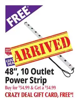 Ocean State Job Lot 48, 10 Outlet Power Strip offer