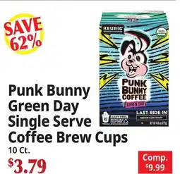 Ocean State Job Lot Punk Bunny Green Day Single Serve Coffee Brew Cups offer