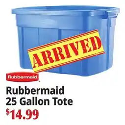 Ocean State Job Lot Rubbermaid 25 Gallon Tote offer