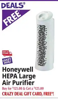 Ocean State Job Lot Honeywell HEPA Large Air Purifier offer