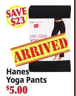 Ocean State Job Lot Hanes Yoga Pants offer