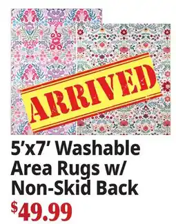 Ocean State Job Lot 5'x7' Washable Area Rugs w/Non-Skid Back offer