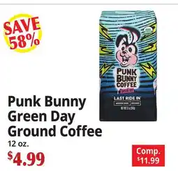 Ocean State Job Lot Punk Bunny Green Day Ground Coffee offer