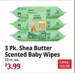 Ocean State Job Lot 3 Pk. Shea Butter Scented Baby Wipes offer
