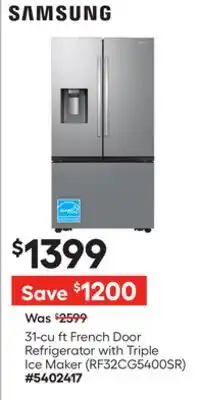 Lowe's 31-cu ft French Door Refrigerator with Triple Ice Maker offer