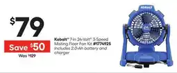 Lowe's 7-in 24-VoltC 3-Speed Misting Floor Fan Kit offer