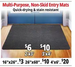 Ocean State Job Lot Multi-Purpose, Non-Skid Entry Mats offer
