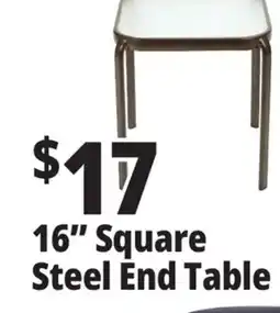Ocean State Job Lot 16 Square Steel End Table offer