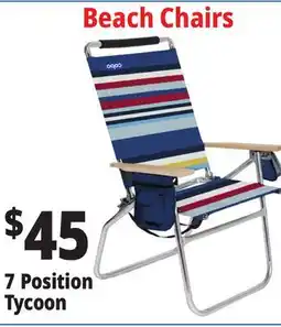Ocean State Job Lot 7 Position Tycoon Beach Chairs offer