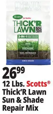 Ocean State Job Lot 12 Lbs. Scotts Thick'R Lawn Sun & Shade Repair Mix offer