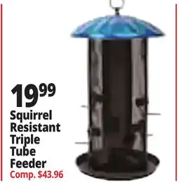 Ocean State Job Lot Squirrel Resistant Triple Tube Feeder offer
