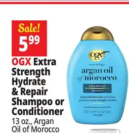 Ocean State Job Lot OGX Extra Strength Hydrate & Repair Shampoo or Conditioner offer