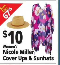 Ocean State Job Lot Women's Nicole Miller Cover Ups & Sunhats offer