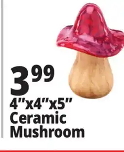 Ocean State Job Lot 4x 4x 5 Ceramic Mushroom offer