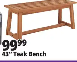 Ocean State Job Lot 43 Teak Bench offer
