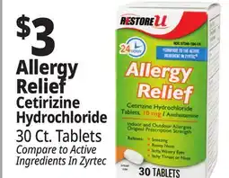 Ocean State Job Lot Allergy Relief Cetirizine Hydrochloride offer