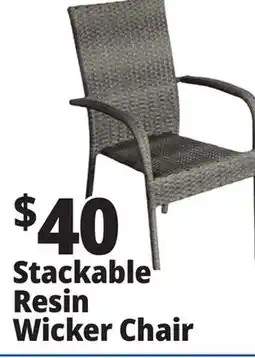 Ocean State Job Lot Stackable Resin Wicker Chair offer