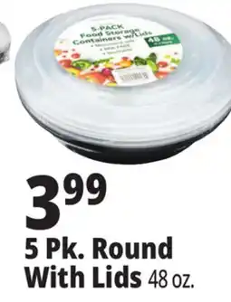 Ocean State Job Lot 5 Pk. Round With Lids offer