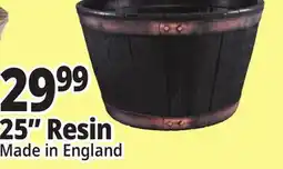 Ocean State Job Lot Whiskey Barrel 25 Resin Planter offer