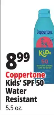 Ocean State Job Lot Coppertone Kids' SPF 50 Water Resistant offer