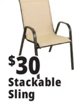 Ocean State Job Lot Stackable Sling Patio Chair offer