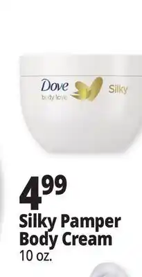 Ocean State Job Lot Dove Silky Pamper Body Cream offer