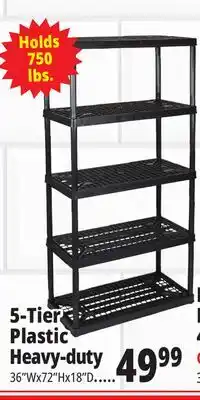 Ocean State Job Lot 5-Tier Plastic Heavy-duty offer
