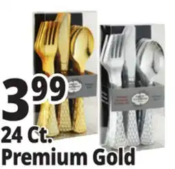 Ocean State Job Lot 24 Ct. Premium Gold or Silver Utensils offer