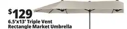 Ocean State Job Lot 6.5'x13' Triple Vent Rectangle Market Umbrella offer