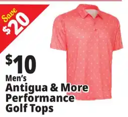 Ocean State Job Lot Men's Antigua & More Performance Golf Tops offer