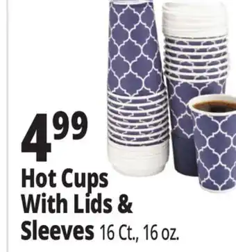 Ocean State Job Lot Hot Cups with Lids & Sleeves offer