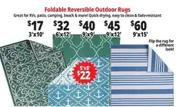 Ocean State Job Lot Foldable Reversible Outdoor Rugs offer