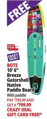 Ocean State Job Lot BOTE 10' 6 Breeze Gatorshell Native Paddle Board offer