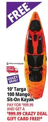 Ocean State Job Lot 10' Targa 100 Mango Sit-On Kayak offer
