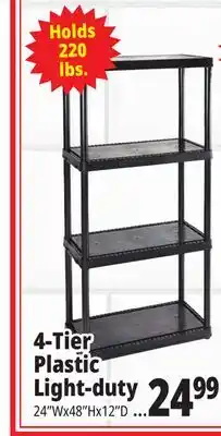 Ocean State Job Lot 4-Tier Plastic Light-duty offer