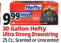 Ocean State Job Lot 30 Gallon Hefty Ultra Strong Drawstring offer