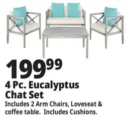 Ocean State Job Lot 4-Piece Eucalyptus Wood Chair & Table Set offer