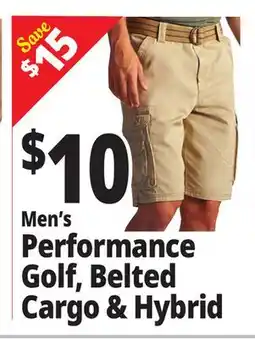 Ocean State Job Lot Men's Performance Golf, Belted Cargo & Hybrid offer