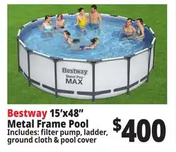 Ocean State Job Lot Bestway 15' x 48 Metal Frame Pool offer