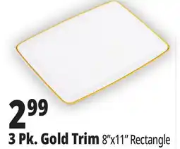 Ocean State Job Lot 3 Pk. Gold Trim Premium Serving Platters & Bowls offer