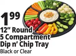 Ocean State Job Lot 12 Round 5 Compartment Dip n' Chip Tray offer