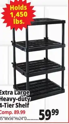 Ocean State Job Lot Extra Large Heavy-duty 4-Tier Shelf offer