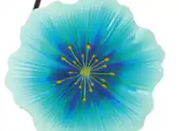 Ocean State Job Lot Glass Bird Baths 16 Blue Flower offer