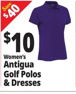 Ocean State Job Lot Women's Antigua Gold Polos & Dresses offer