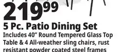 Ocean State Job Lot 5 Pc. Patio Dining Set offer