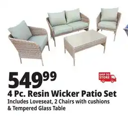 Ocean State Job Lot 4-Piece Resin Wicker Deep Seating Set offer