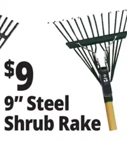 Ocean State Job Lot 9 Steel Shrub Rake offer