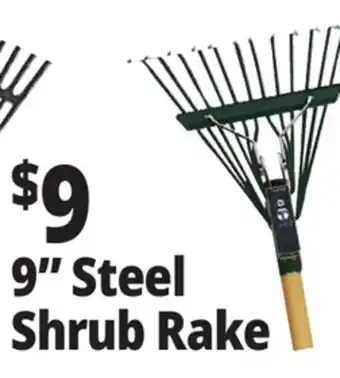 Ocean State Job Lot 9 Steel Shrub Rake offer